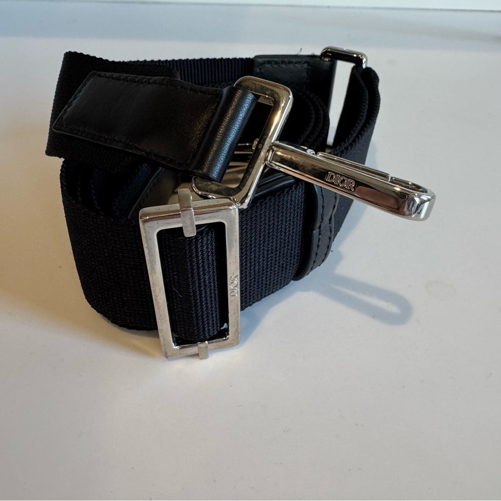 Dior Black Replacement Strap with Silver Accents AUTHENTIC